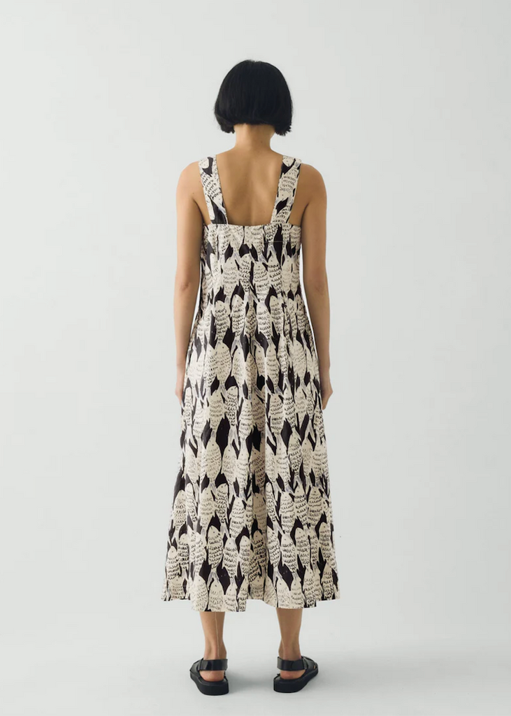 TOAST | Market Fish Print Cotton Poplin Dress