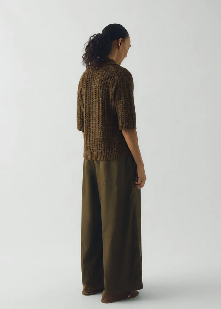 TOAST | Open Stitch Knitted Linen Cotton Polo