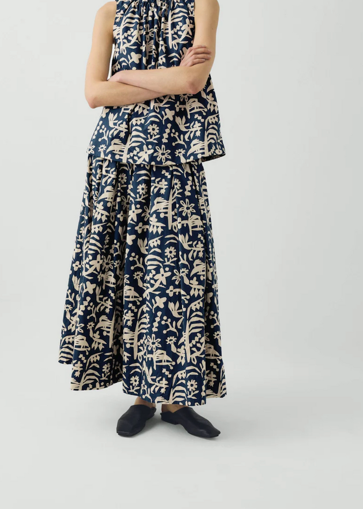 TOAST | Paper Cutout Print Cotton Skirt