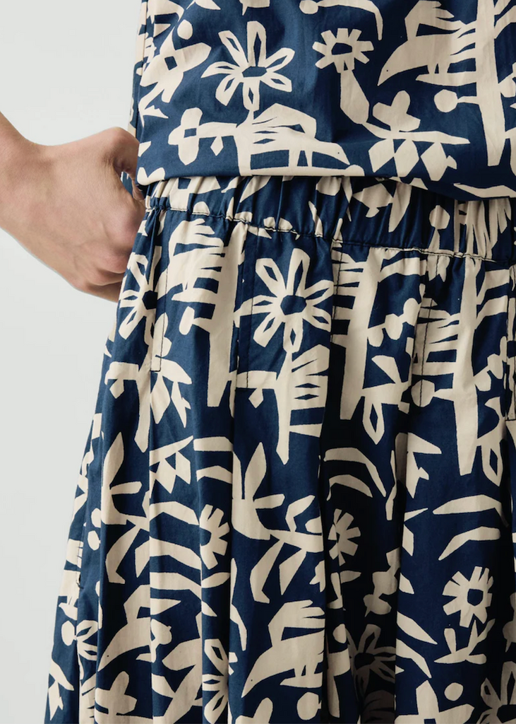 TOAST | Paper Cutout Print Cotton Skirt