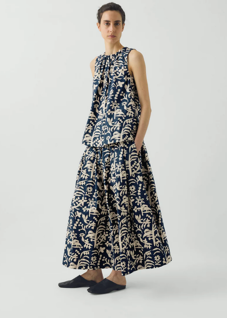 TOAST | Paper Cutout Print Cotton Skirt