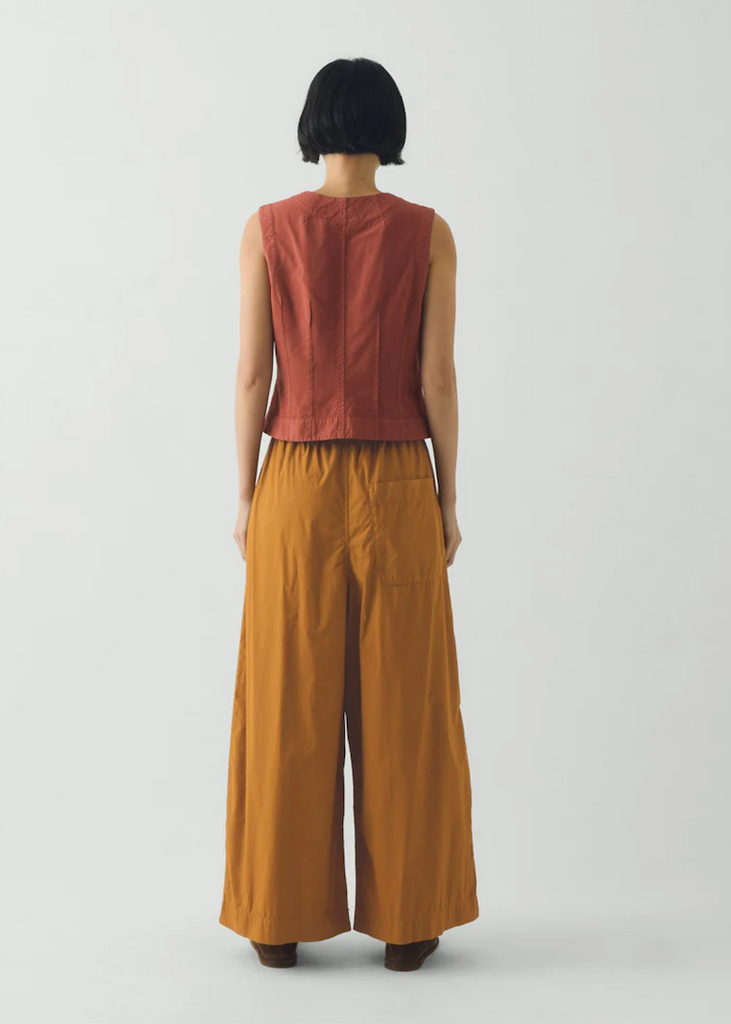 TOAST | Pleated Pull On Cotton Poplin Trousers | Dhal