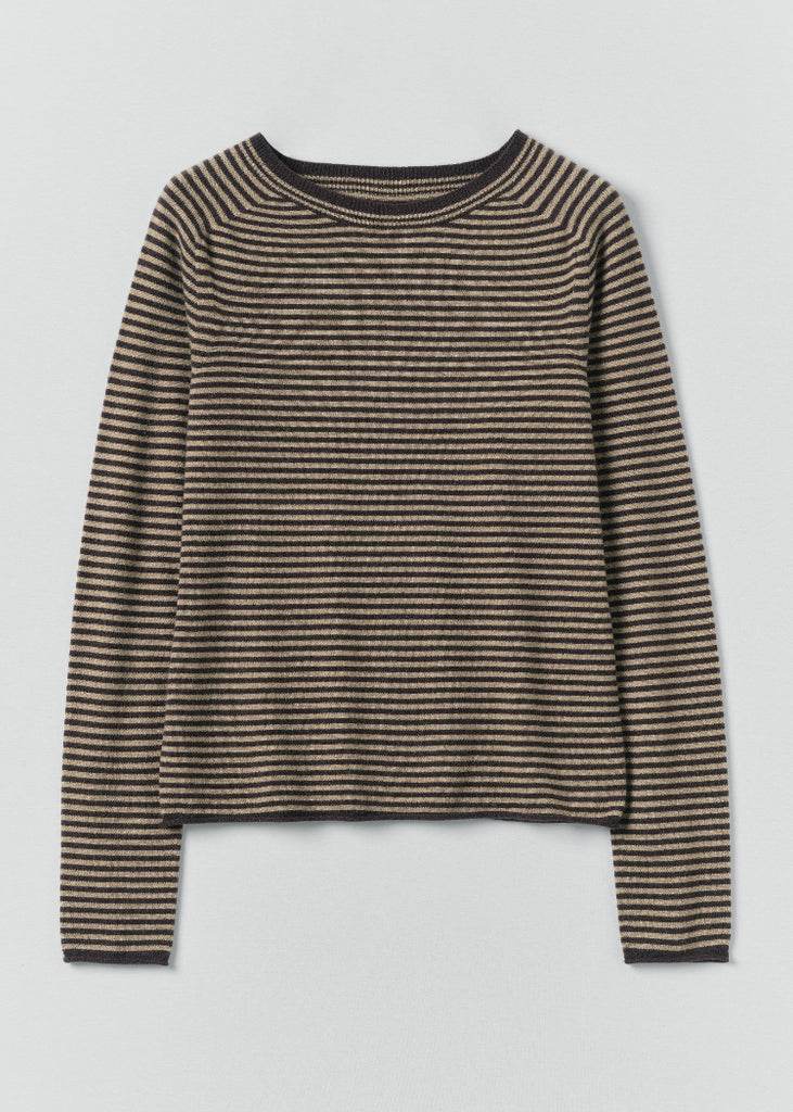 TOAST | Stripe Wool Cashmere Neat Sweater