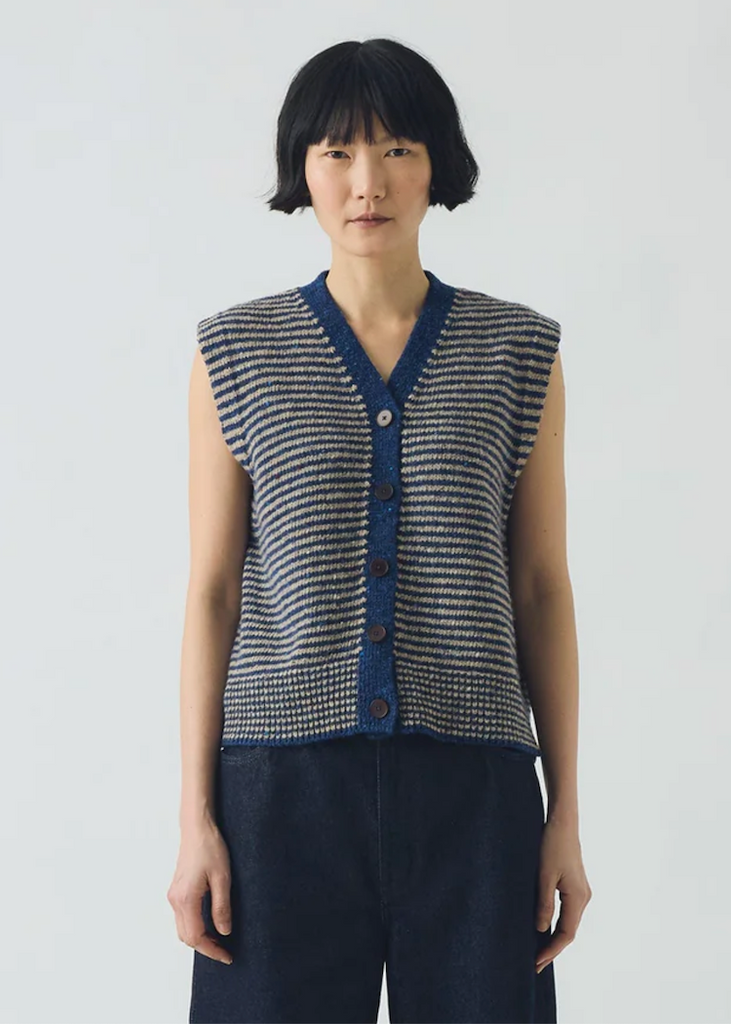 TOAST | Striped Donegal V Neck Tank