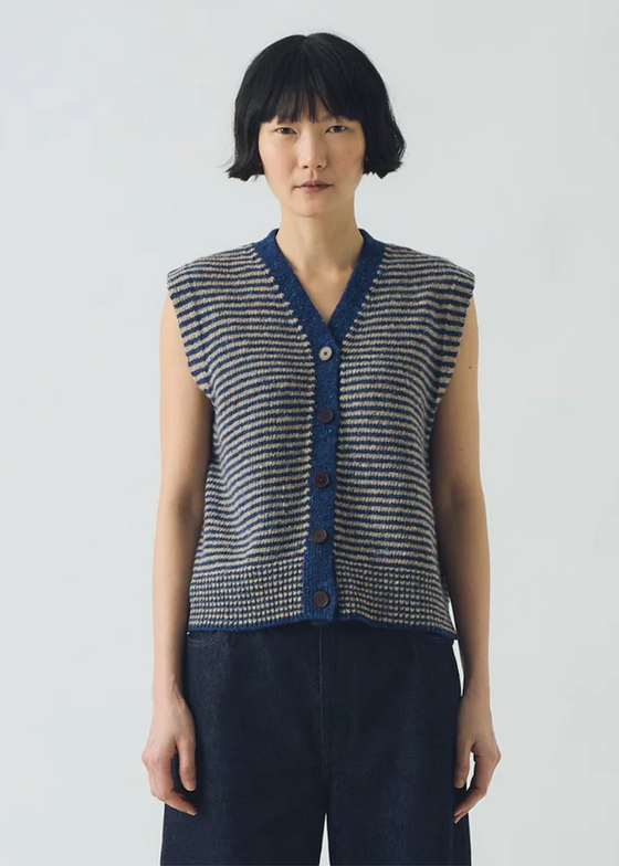 TOAST | Striped Donegal V Neck Tank
