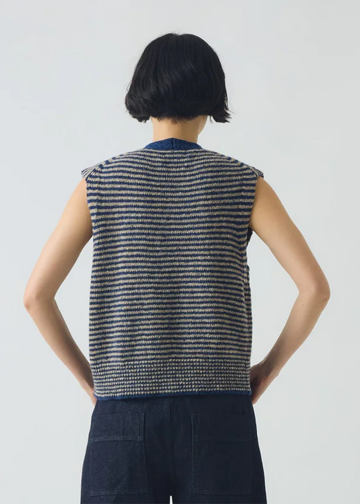 TOAST | Striped Donegal V Neck Tank