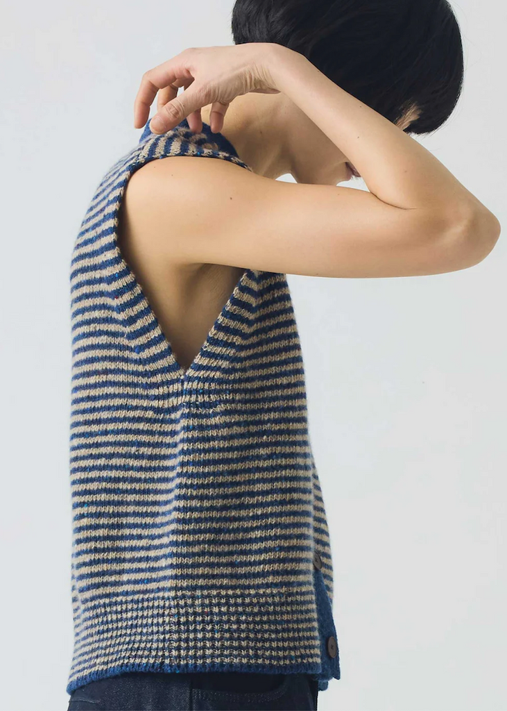 TOAST | Striped Donegal V Neck Tank