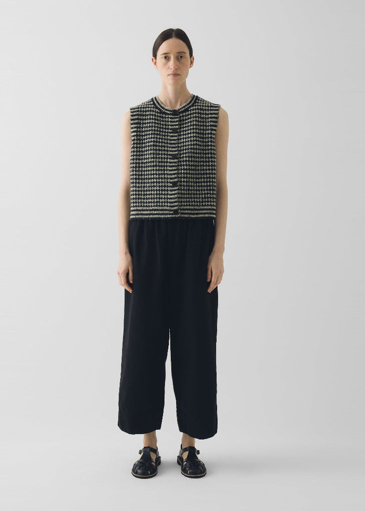 TOAST | Striped Donegal Wool Buttoned Tank
