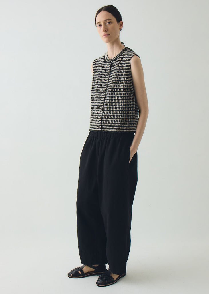 TOAST | Striped Donegal Wool Buttoned Tank