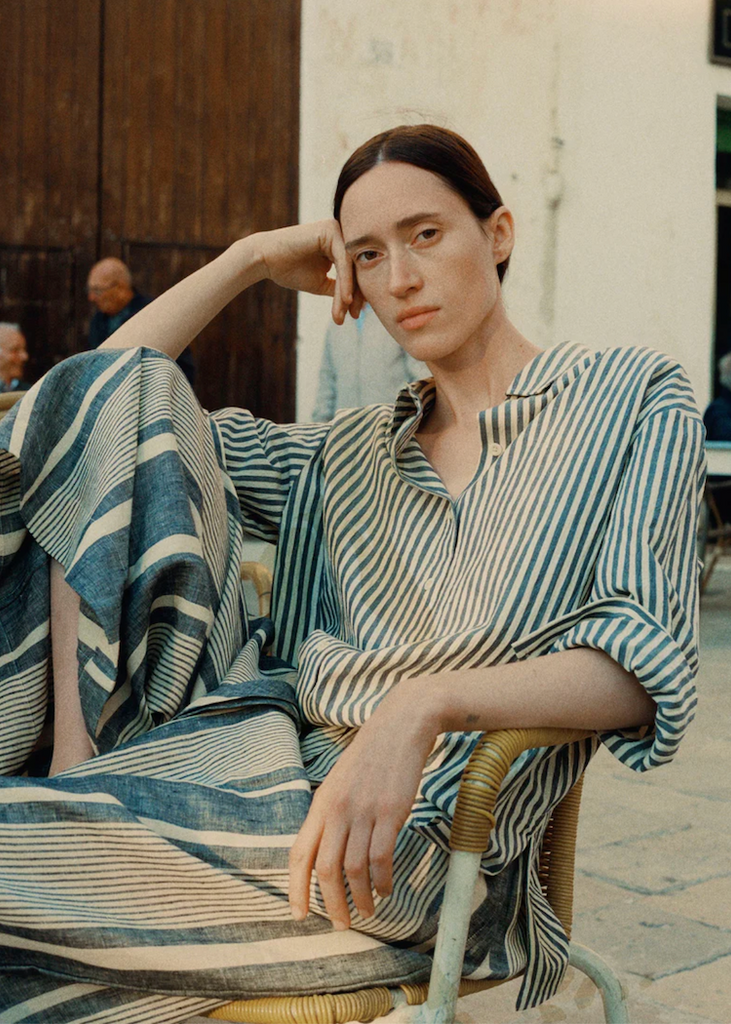 TOAST | Tablier Stripe Easy Cotton Shirt