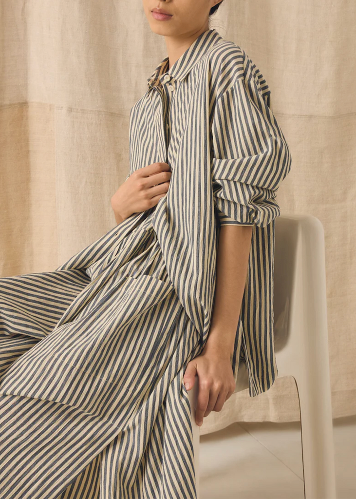 TOAST | Tablier Stripe Easy Cotton Shirt