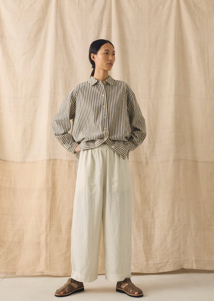 TOAST | Tablier Stripe Easy Cotton Shirt