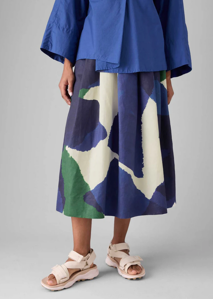 TOAST | Washi Print Cotton Linen Skirt