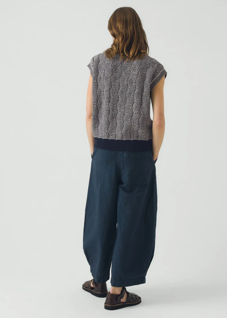 TOAST | Wavey Stripe Knitted Wool Cotton Top