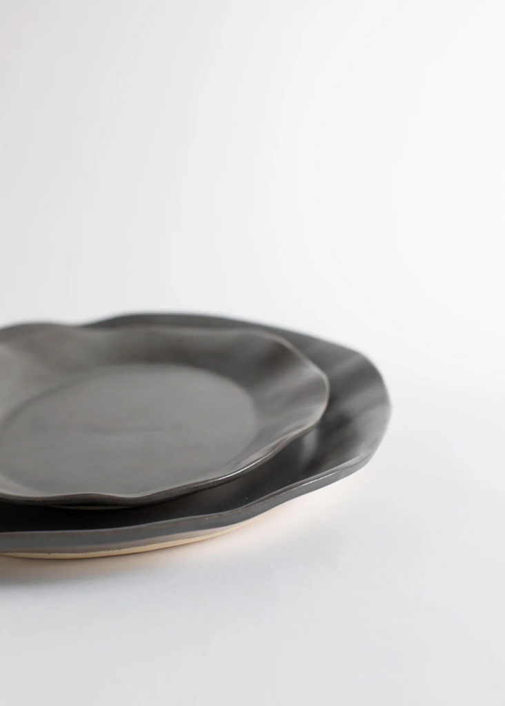 Tagliaferro Ceramics | Large Oval Platter Charcoal Shino