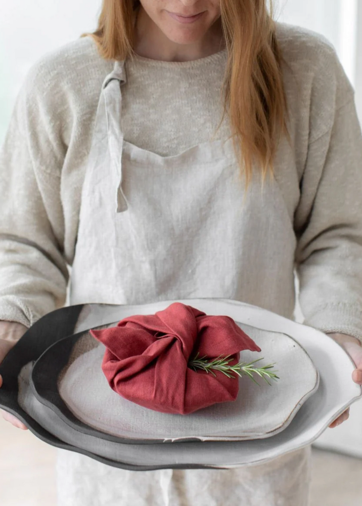 Tagliaferro Ceramics | Large Oval Platter Rustic Pour Over