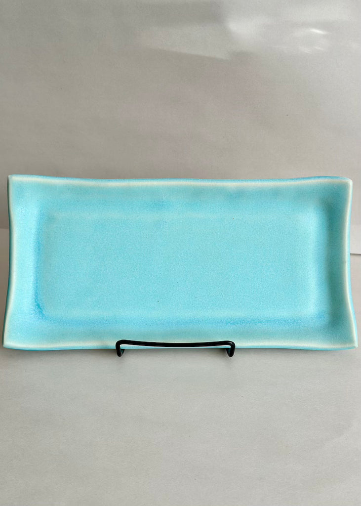 Tagliaferro Ceramics | Vanity Tray Aqua Matte