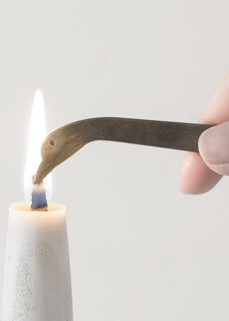 Takazawa Candle | Metal Candle Snuffer | Duck