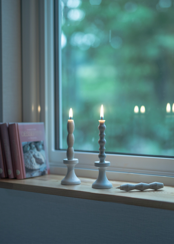 Takazawa Candle | Stoneware Candle Holder | Fluid
