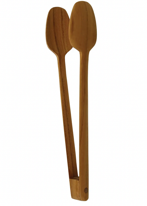 Teak Oval Tongs