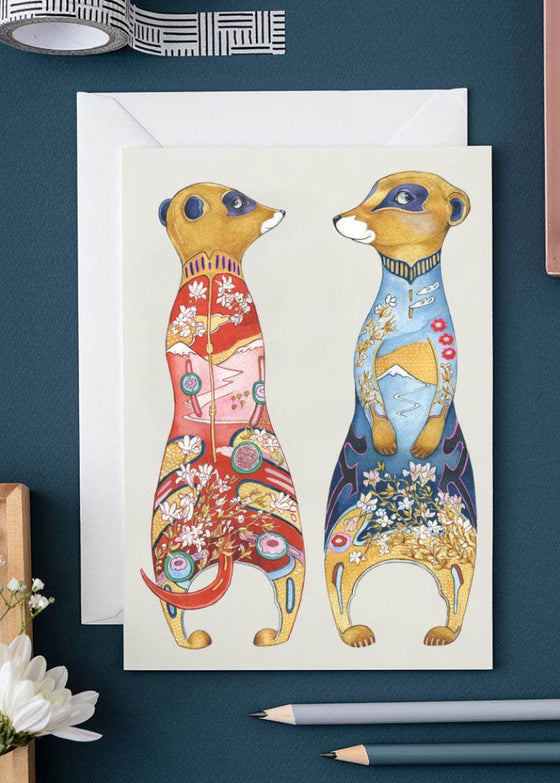 The DM Collection | Meerkats Greetings Card