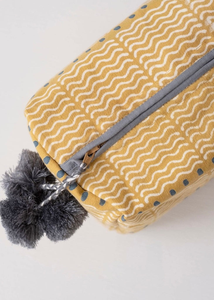 Toiletry Bag | Squiggle Mustard