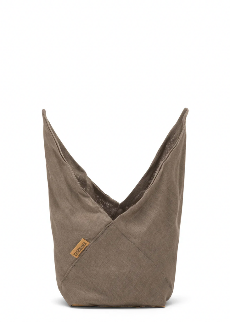Uashmama | Linen Fiocco Bread Bag | Dark Grey