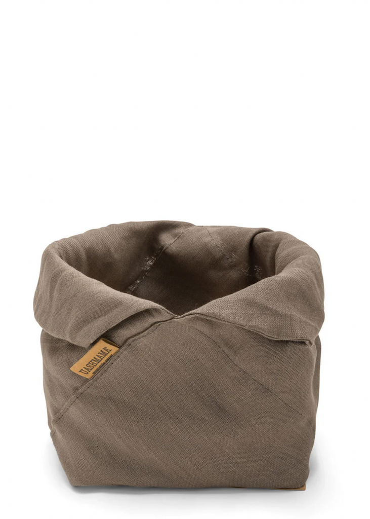 Uashmama | Linen Fiocco Bread Bag | Dark Grey