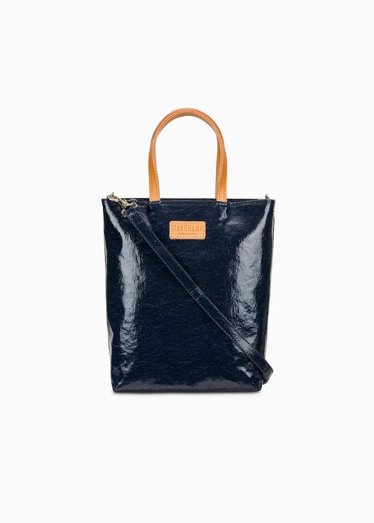 Uashmama | Nina Glossy Crossbody Bag | Glossy Blue