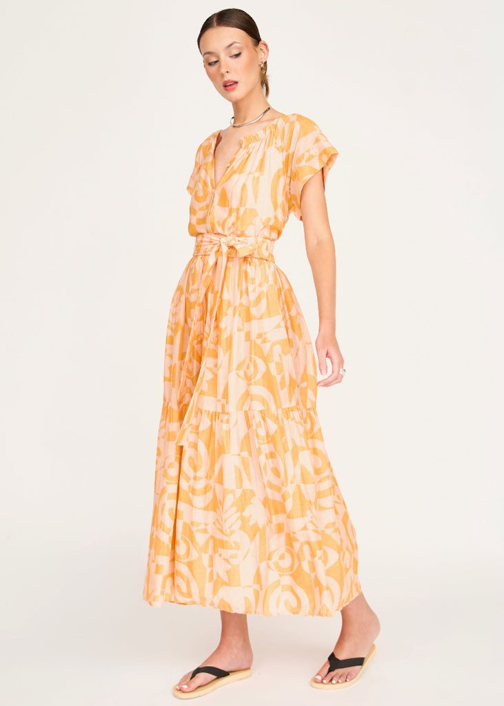Vienna Maxi Dress in Orangesicle