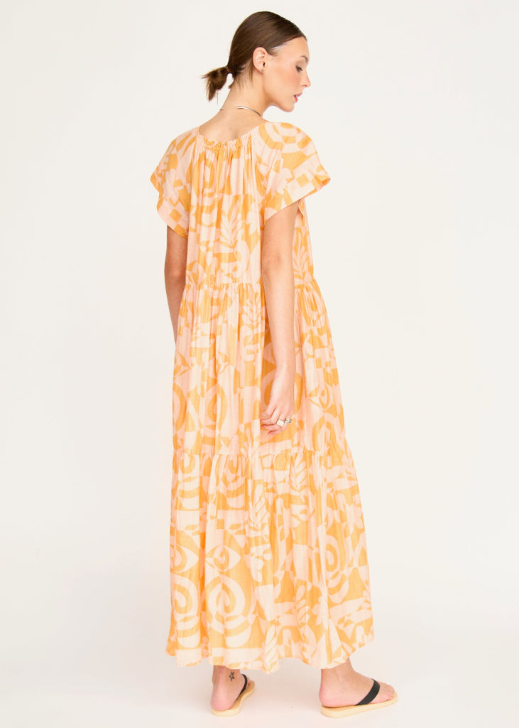 Vienna Maxi Dress in Orangesicle