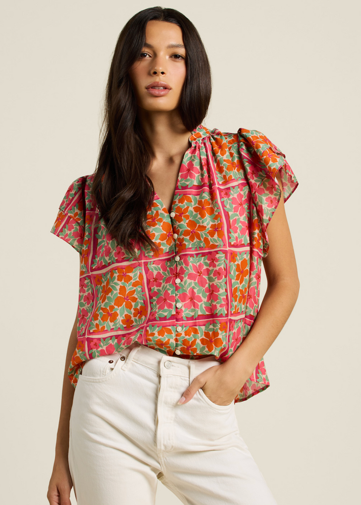 Trovata | Violette Blouse in Botanic Tile