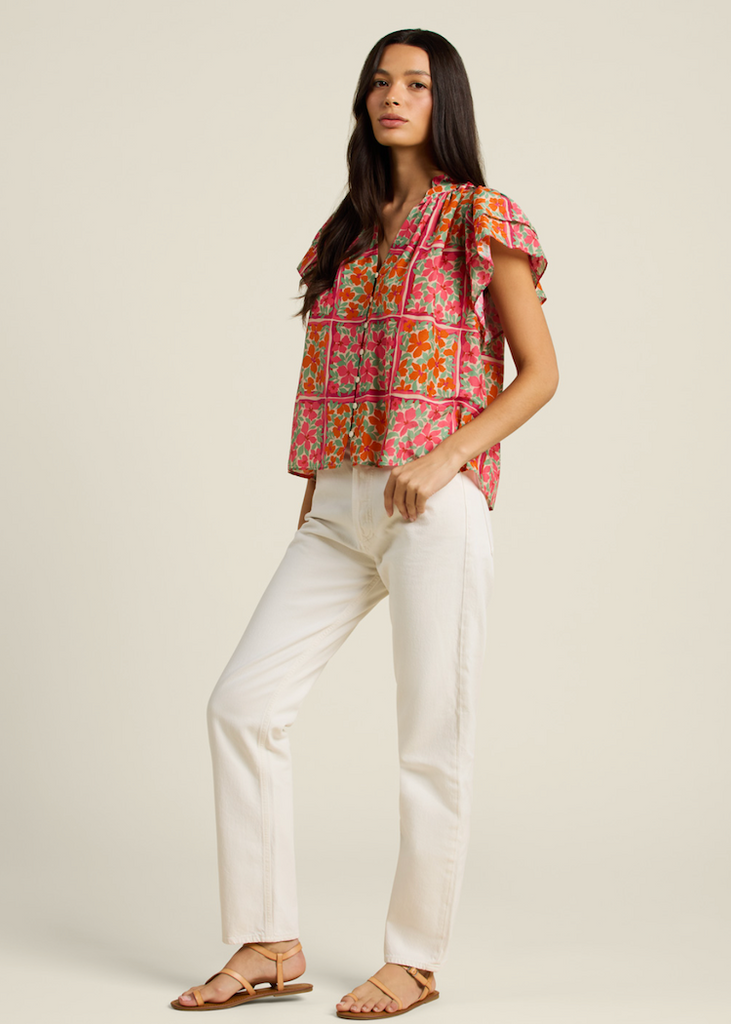 Trovata | Violette Blouse in Botanic Tile