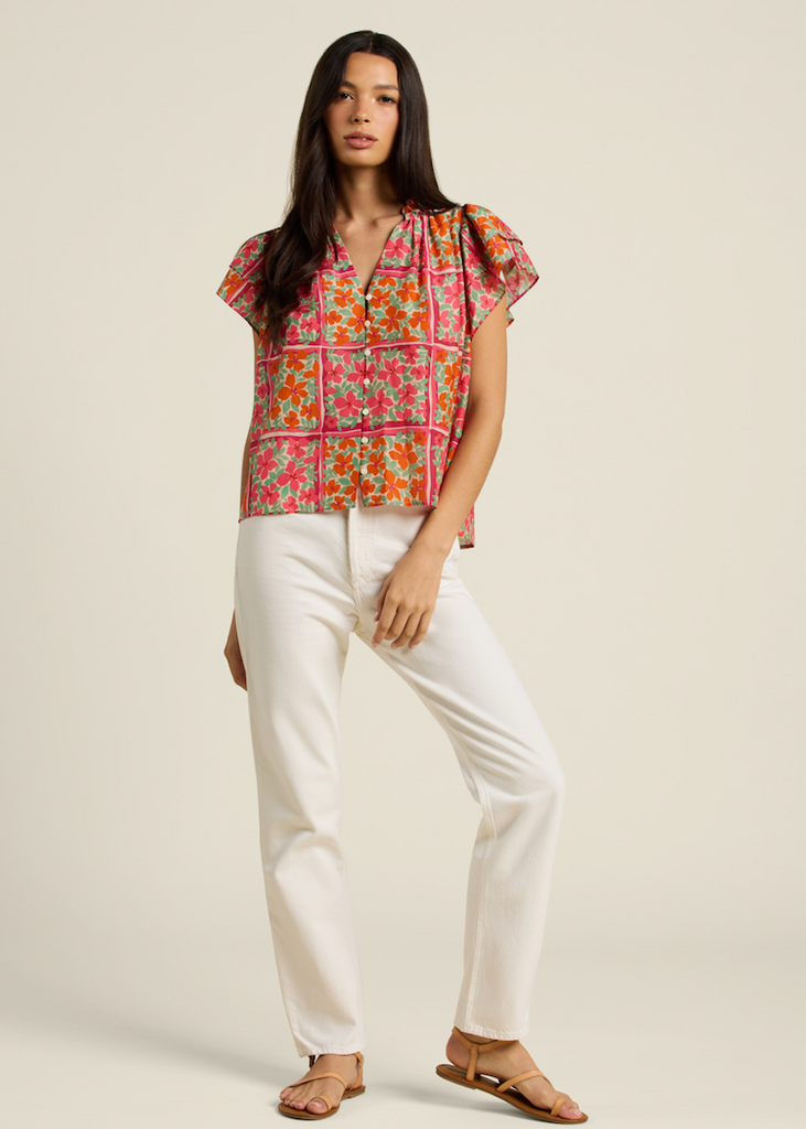 Trovata | Violette Blouse in Botanic Tile