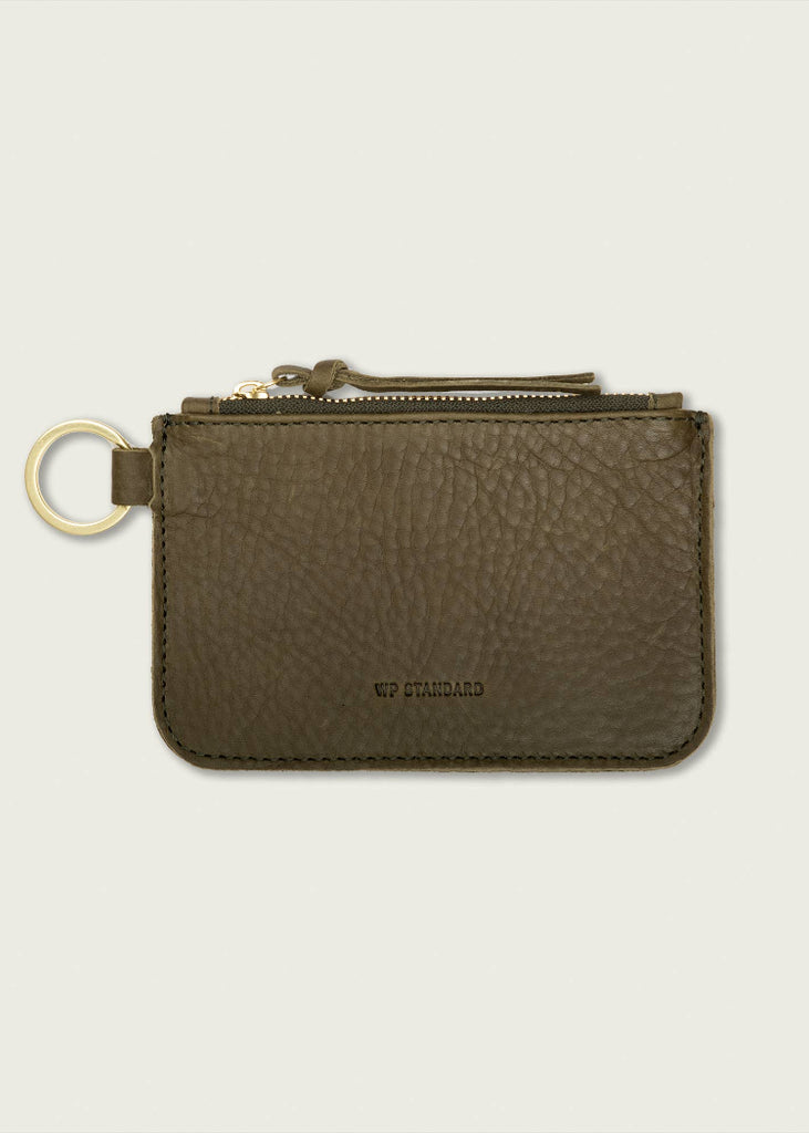WP Standard | Leather Zip Key Pouch | Olive