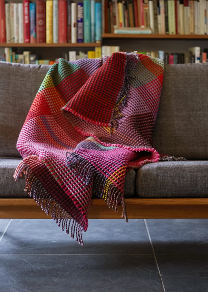 Wallace + Sewell | Dolly Honeycomb Throw | Red