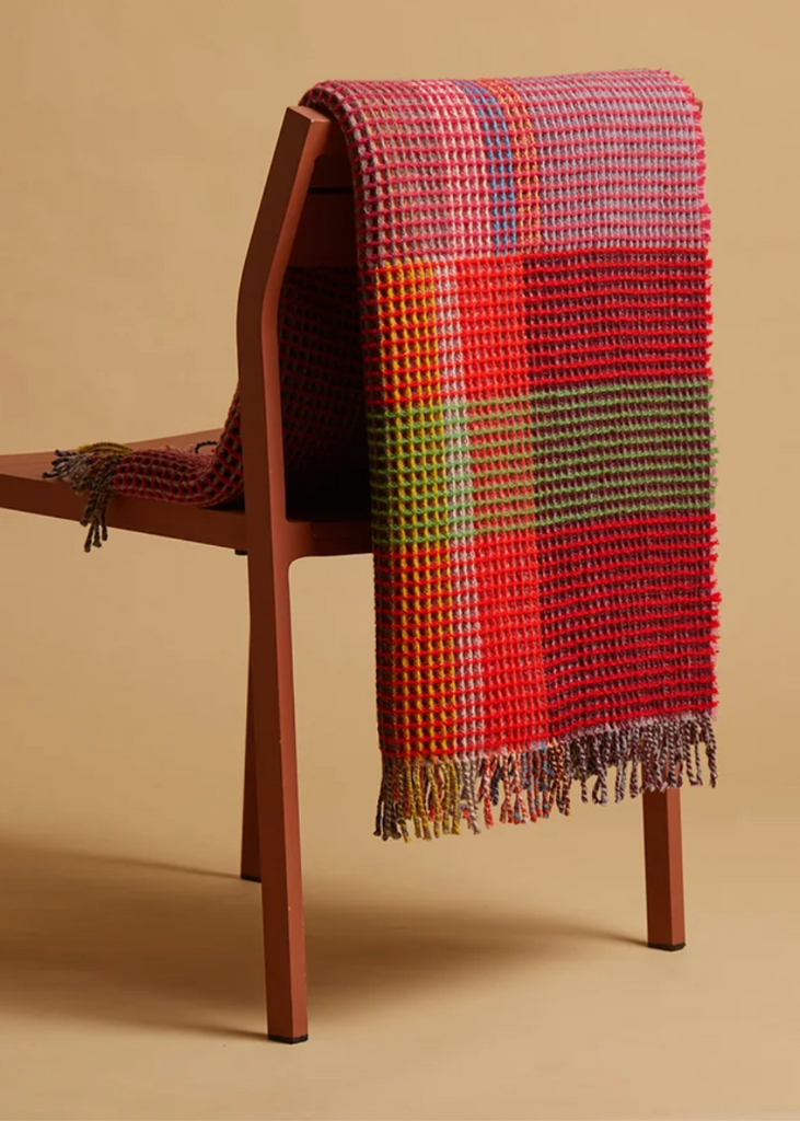 Wallace + Sewell | Dolly Honeycomb Throw | Red