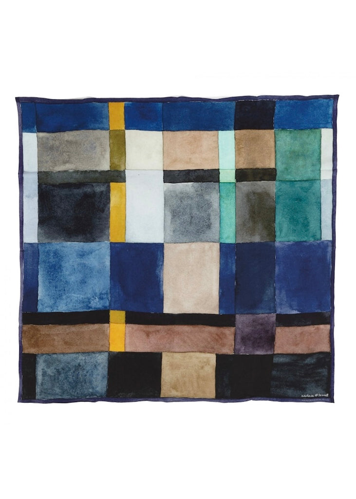 Wallace + Sewell | Grid Printed Silk Scarf