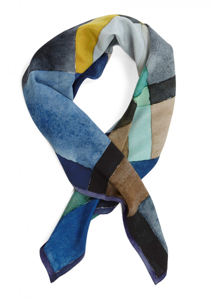 Wallace + Sewell | Grid Printed Silk Scarf