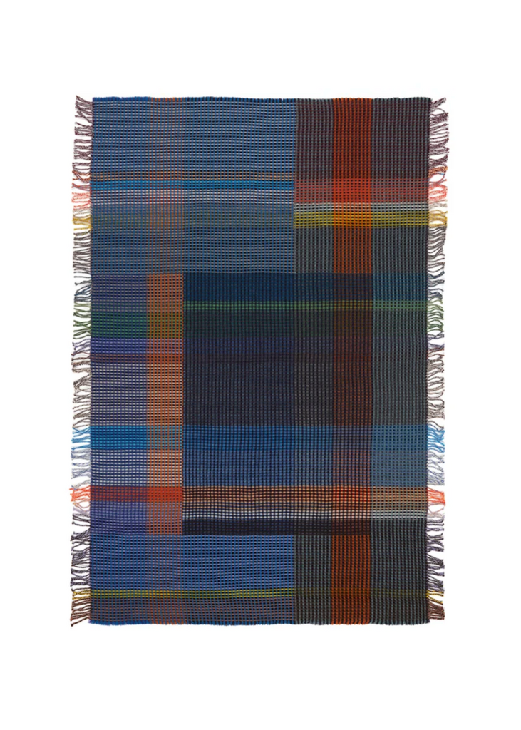 Wallace + Sewell | Mavis Honeycomb Throw | Mid Blue