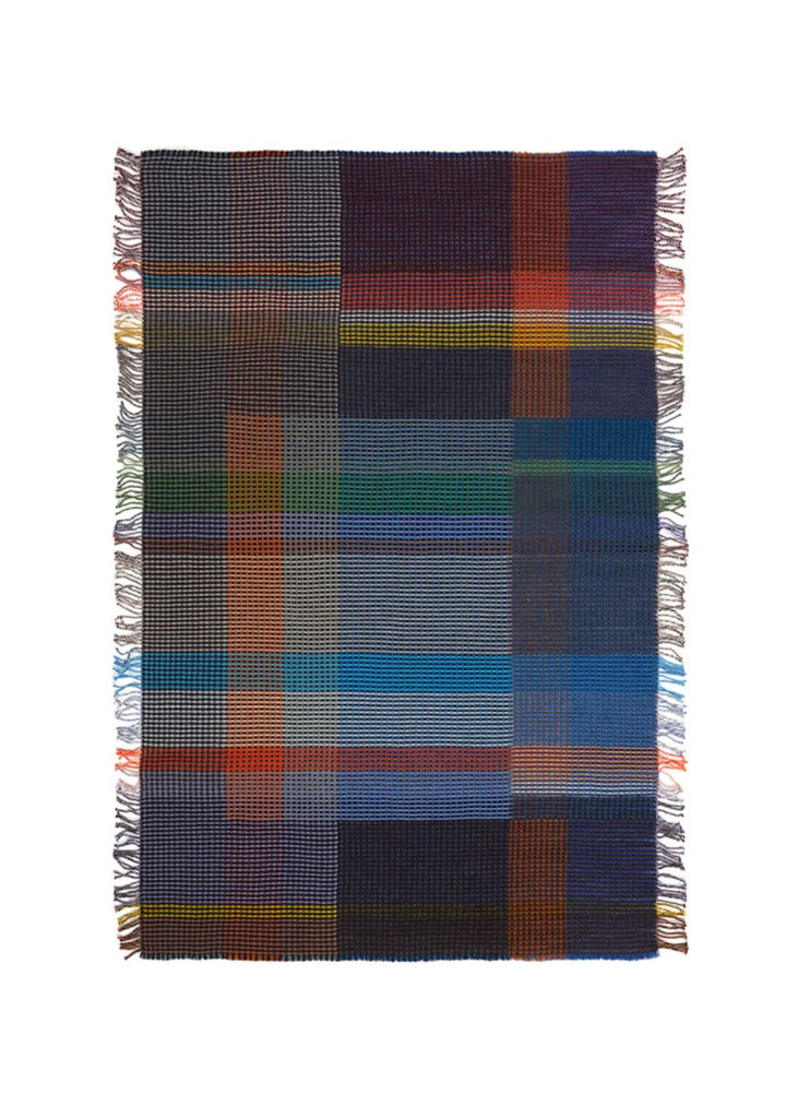 Wallace + Sewell | Mavis Honeycomb Throw | Mid Blue