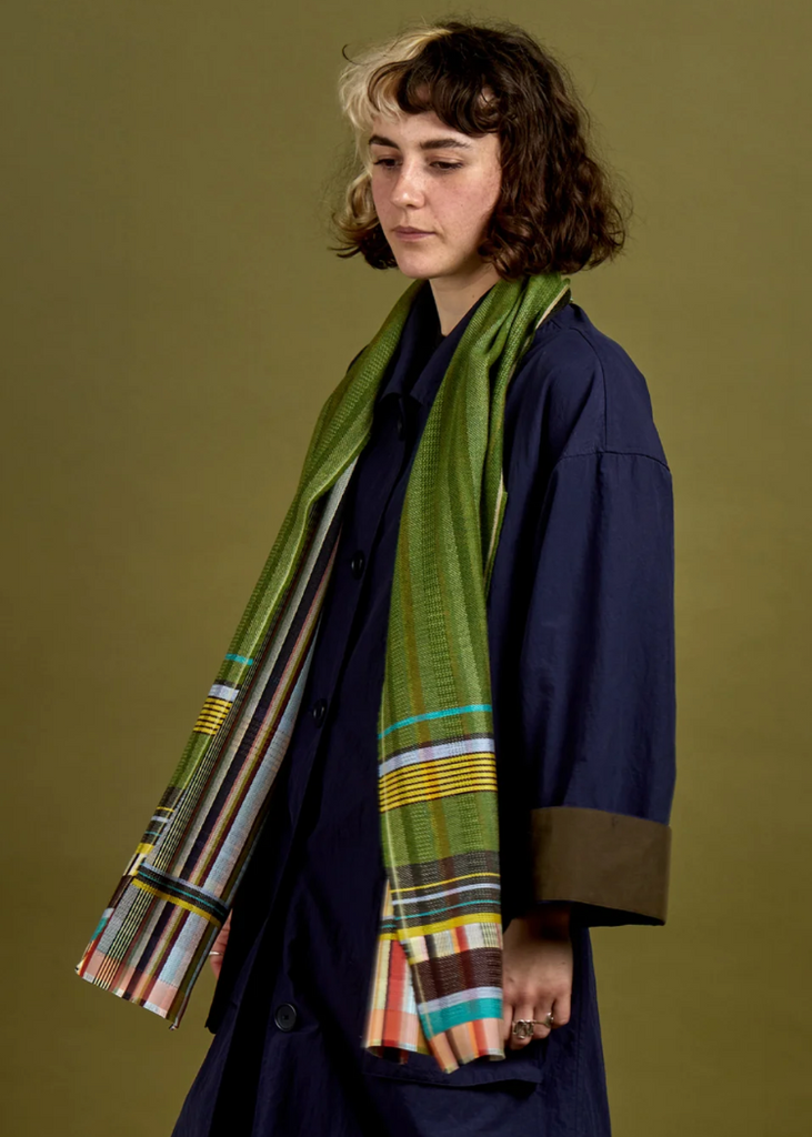 Wallace + Sewell | Phyllis Silk + Lambswool Scarf | Dill