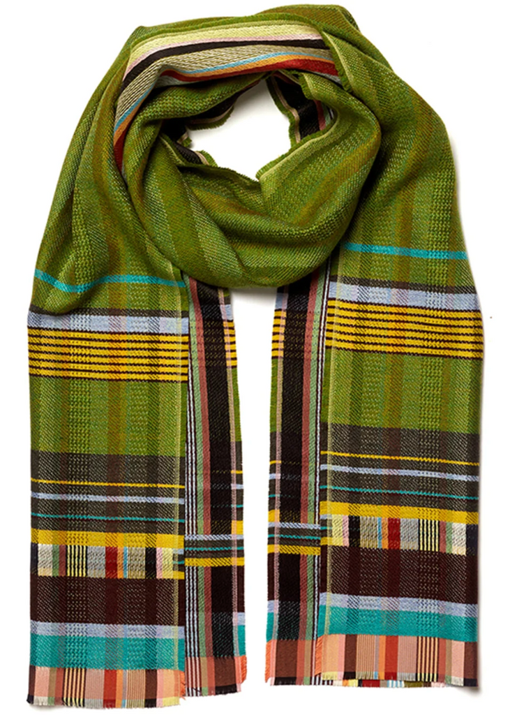 Wallace + Sewell | Phyllis Silk + Lambswool Scarf | Dill