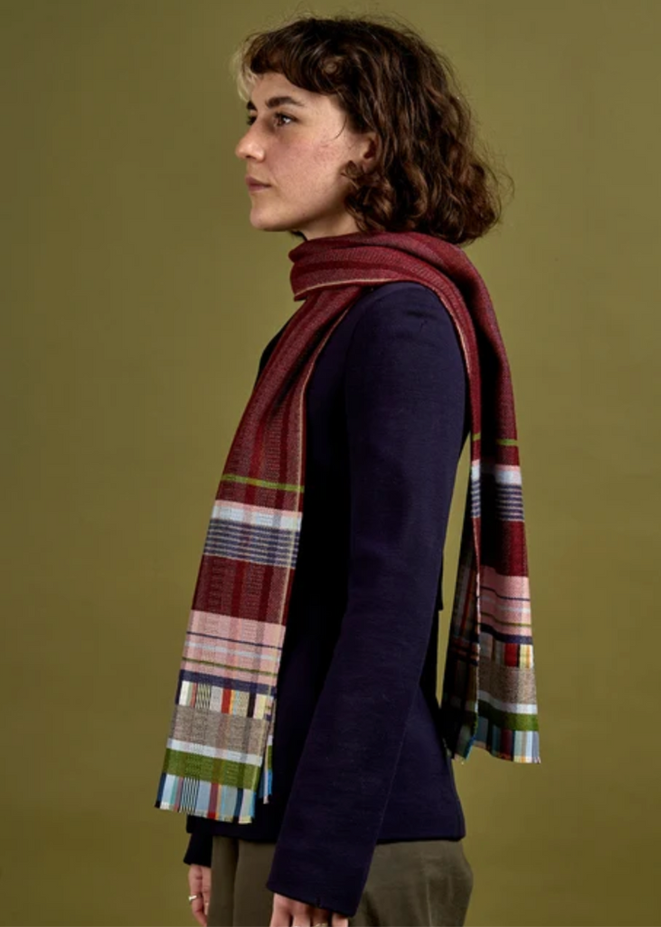 Wallace + Sewell | Phyllis Silk + Lambswool Scarf | Loganberry