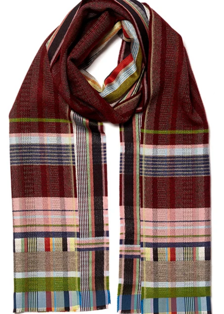 Wallace + Sewell | Phyllis Silk + Lambswool Scarf | Loganberry