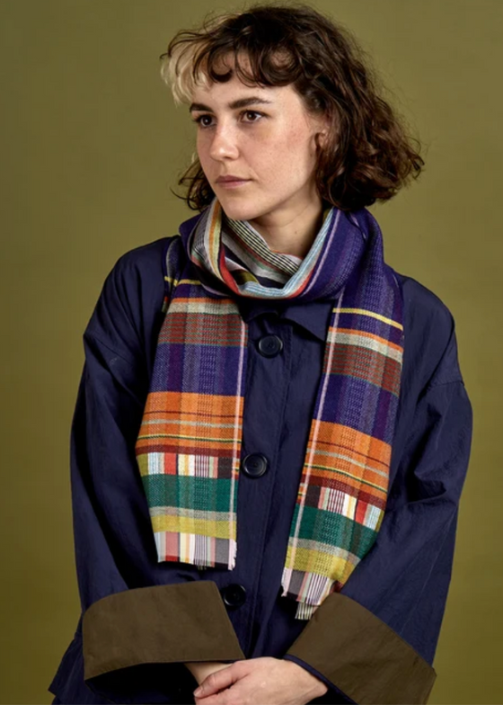 Wallace + Sewell | Phyllis Silk + Lambswool Scarf | Pheasant
