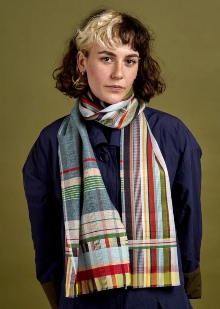 Wallace + Sewell | Phyllis Silk + Lambswool Scarf | Stream