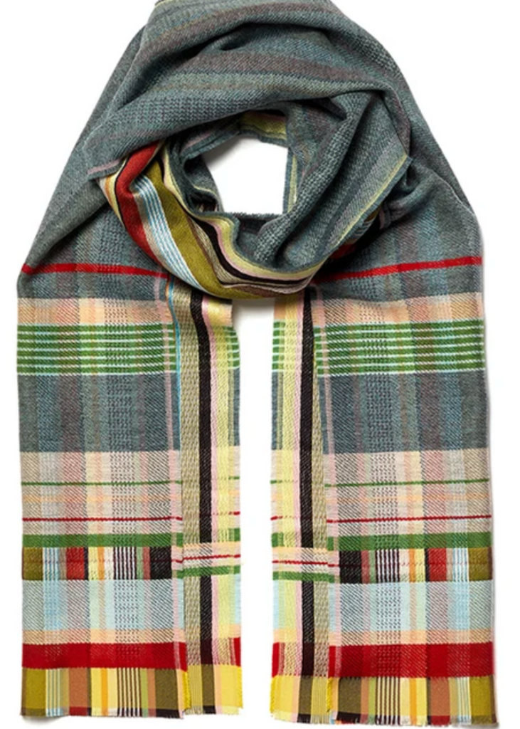 Wallace + Sewell | Phyllis Silk + Lambswool Scarf | Stream