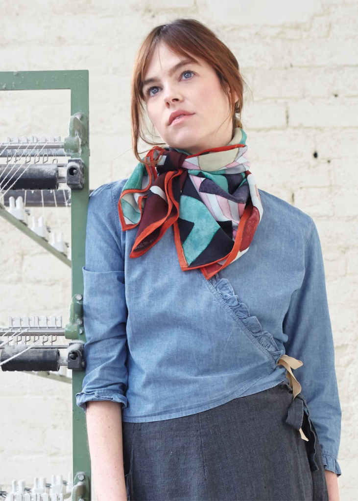 Wallace + Sewell | Ripple Printed Silk Scarf