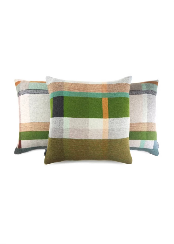 Wallace + Sewell | Stefano Block Cushion Cover | Mid Green